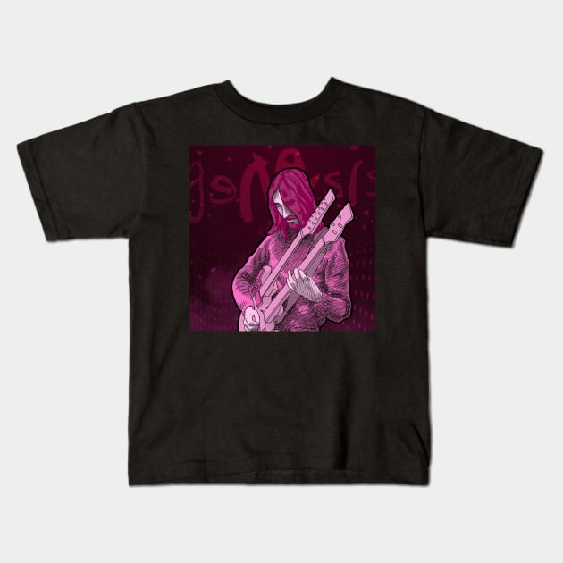 Double guitar // Genesis - Mike Rutherford Kids T-Shirt by ErineBoness